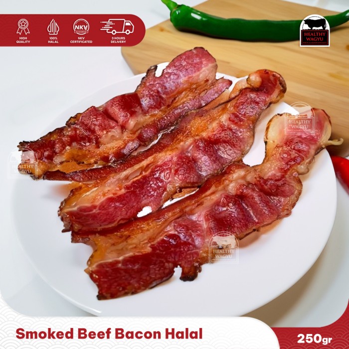 

Lezat- Smoked Beef Bacon Daging Sapi Asap 250gr