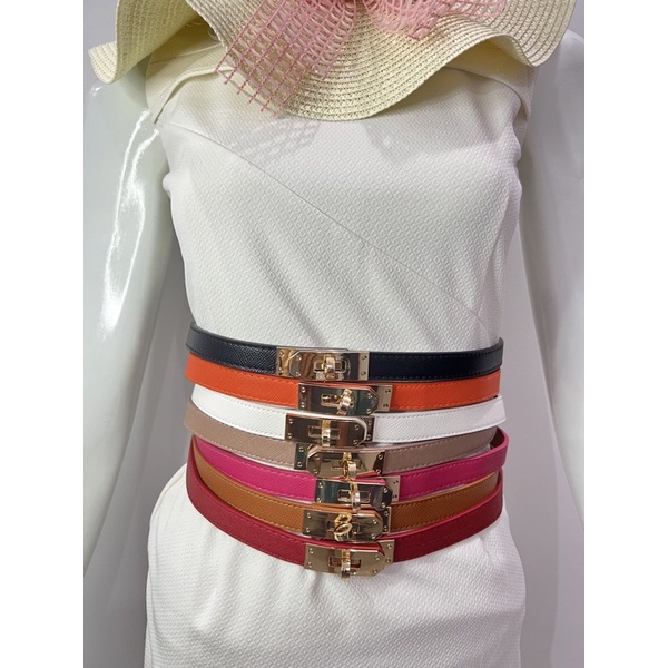 TrendyGaya- BELT BKK SEMI KULIT IMPORT / BELT KELLY IKAT PINGGANG WANITA KULIT