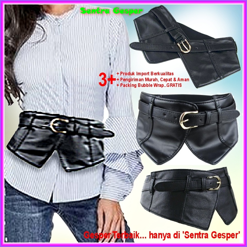 TrendyGaya- Gesper Wanita Ikat Pinggang Sabuk Belt Obi Women Besar Fashion Elastis Korea Cewek Canti