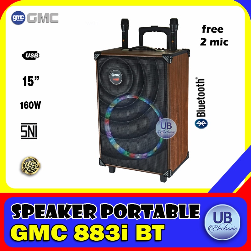 SPEAKER PORTABLE GMC 883i BLUETOOTH 15 INCH