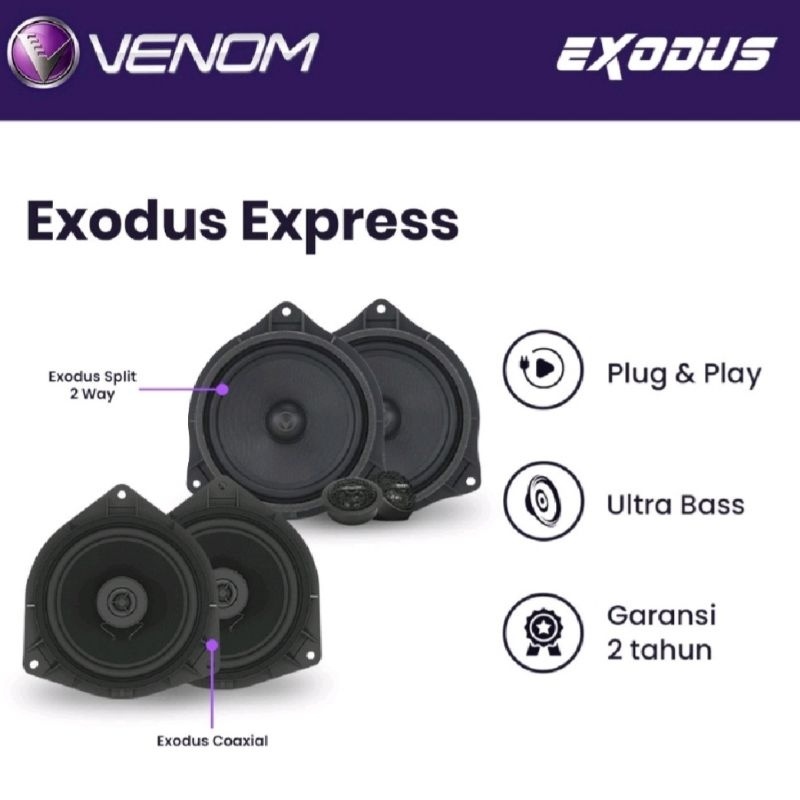 PAKET SPEAKER VENOM EXODUS ( SPLIT + COAXIAL VENOM EXODUS )