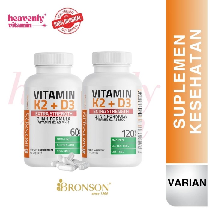 Bronson Vitamin D3 K2 10000 Iu Extra Strength 120 Capsule