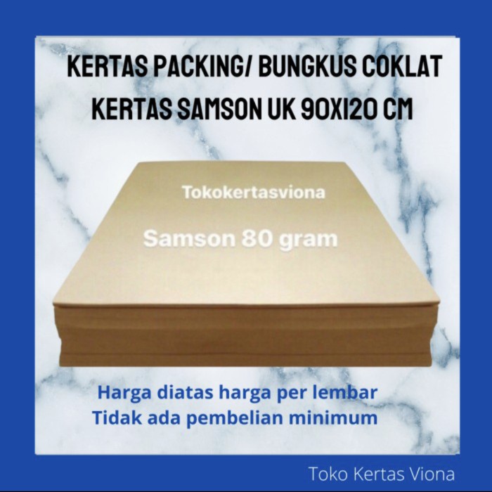 

Kertas Samson Coklat 90x120 cm kertas packing 200 lembar
