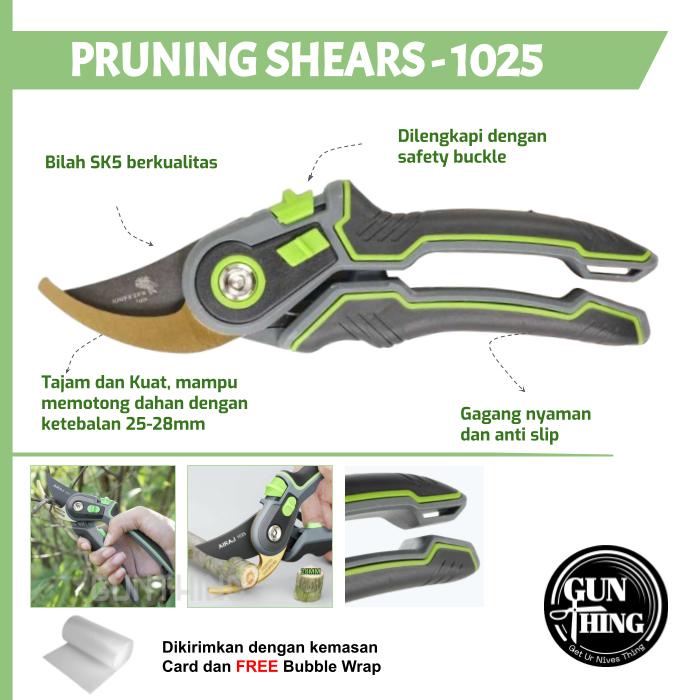 Gunting Dahan - Pruning Shears KNIFEZER/AIRAJ - 1025 - Ranting Kayu
