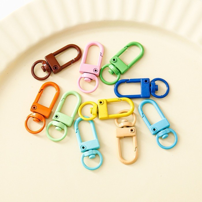 

(GoodSeller) 5pcs Kait Hook Gantungan Kunci Lobster Warna Lucu DIY Binder Pengait