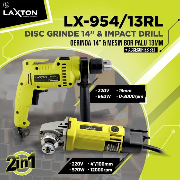 LAXTON LX954/13RL paket mesin gerinda tangan bor beton murah laris