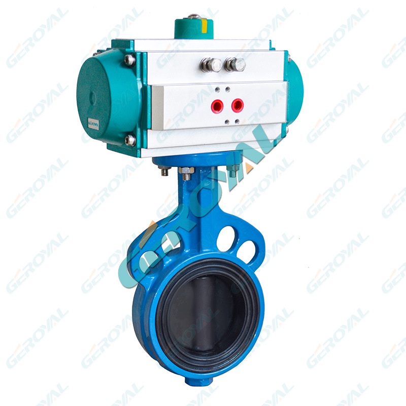 NEW Pneumatic Fully Lined Rubber Butterfly Valve Pneumatic