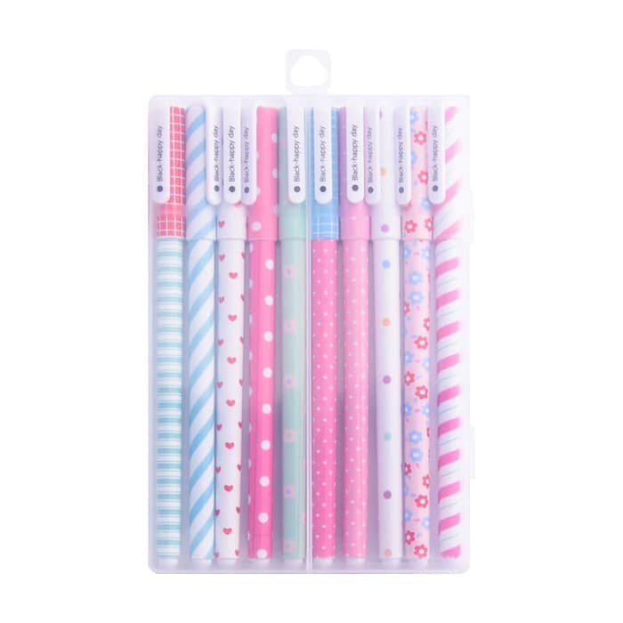 

Pulpen Gel Pen Gel Motif Unik Set 10 Pcs