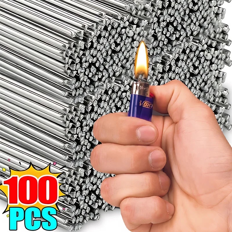 NEW 100/10Pcs Low Temperature Easy Melt Aluminum Universal Silver Welding Rod Cored Wire Rod Solder 