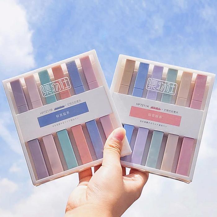 

TC LIGHT COLOR HIGHLITER 6 COLORS DOUBLE HEAD / STABILO PASTEL 2 SISI / MARKER PEN / COLOR MARKER