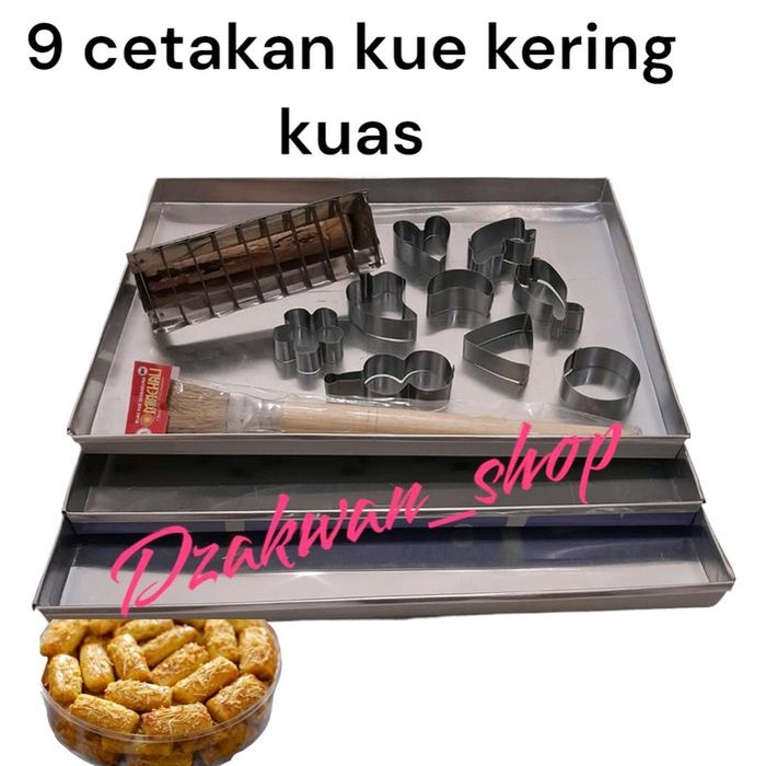 

Paket Loyang Kue Kering Free Cetakan Kastangel Gagang Kayu Kuas 9Cetakan Kue Kering Termurah