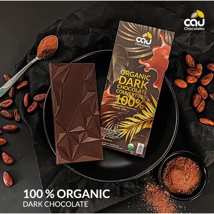 

(TopSeller) CAU - Organic Dark Chocolate Couverture 70g ( Cokelat Coklat Keto )