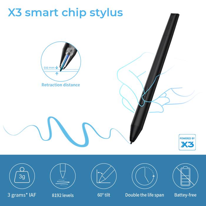 Xppen Deco Lw Graphic Digital Tablet Drawing Pen Tablet Wireless Bluetooth V5.0 Tilt Supported
