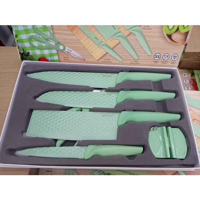 PISAU SET KIRIN/KNIFE SET KIRIN Stenlies Steel Knife 6 Pcs