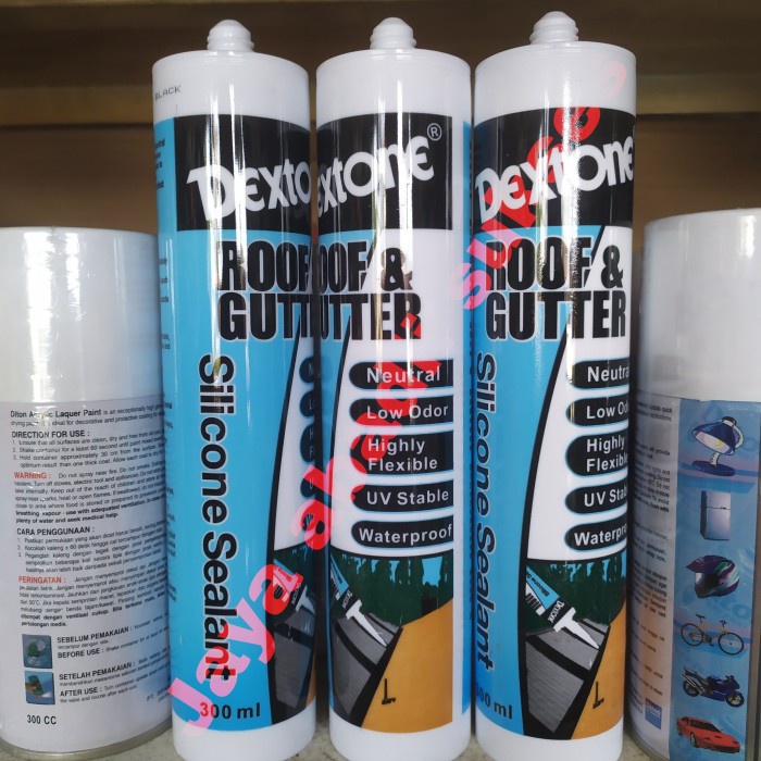 silicone sealant dextone roof and gutter / sealant dextone 300ml