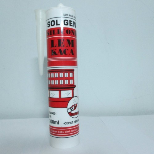 LEM SILICONE SEALANT (LEM KACA) SOLIGEN WARNA HITAM/PUTIH/CLEAR