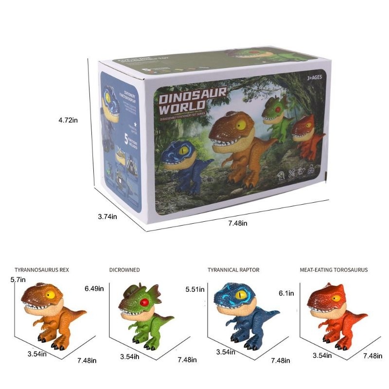 

Dinosaur Stationery Dino 5In1 Set Alat Tulis