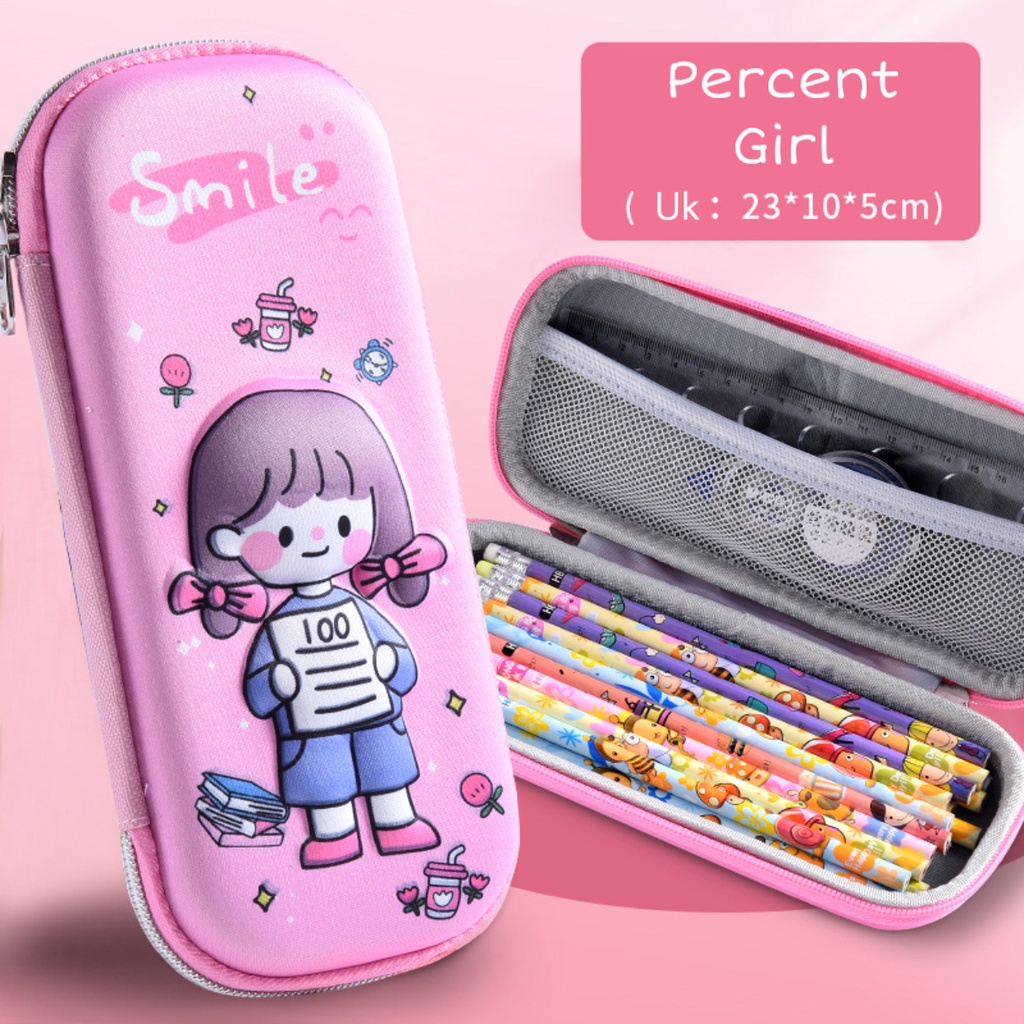 

Kedaibutik (Kp01) Tempat Kotak Pensil Motif Kartun Karakter Unicorn 3D Bahan Eva Untuk Anak