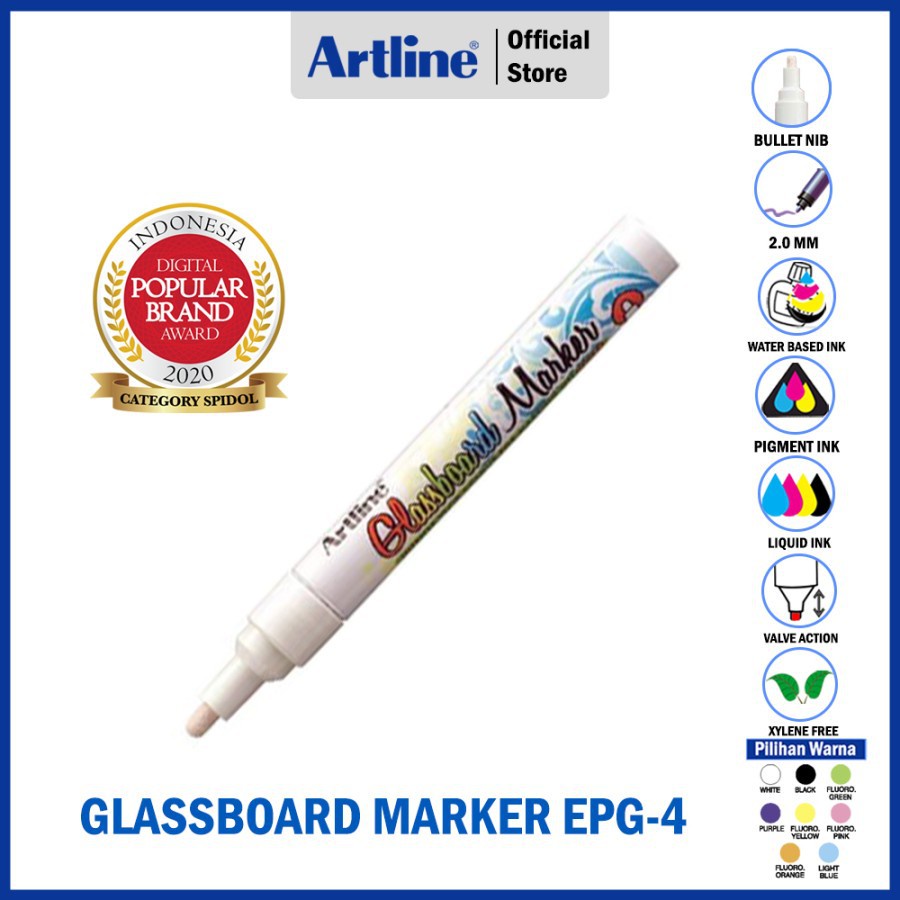 

Spidol Artline Window And Glassboard Marker Epg-4