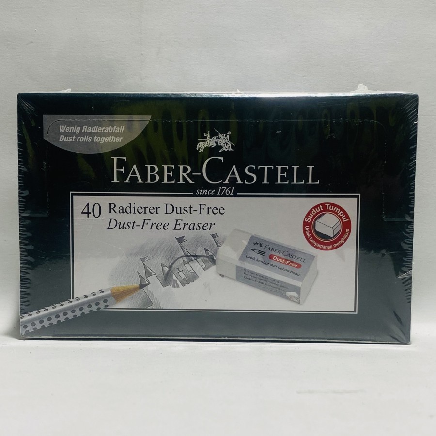 

Penghapus Putih Kecil Faber Castell / Eraser Dustfree Small White Faber Castell (1 Pack Isi 40 Pcs)