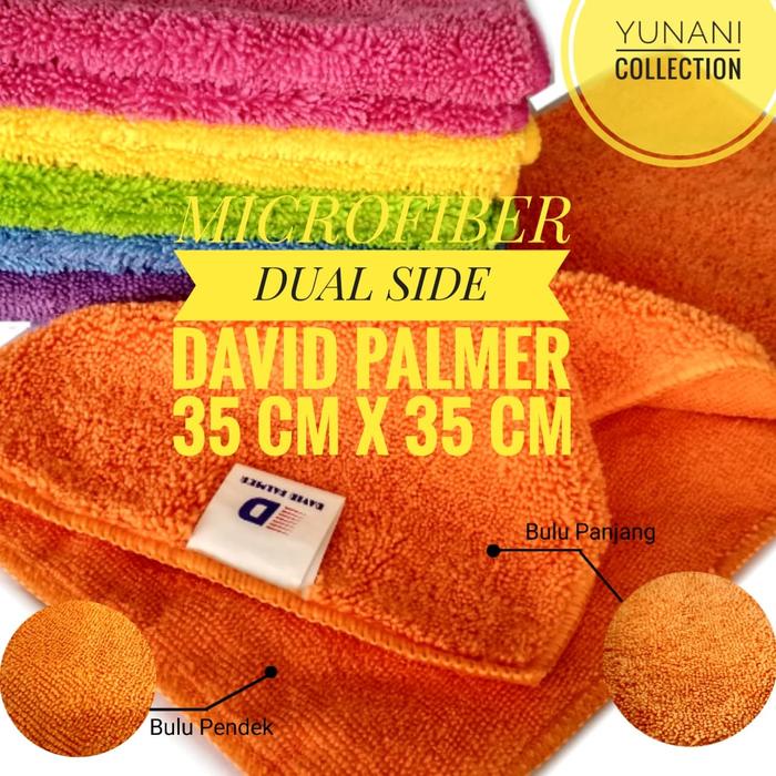 TERBAIK Microfiber Dual Side David Palmer - Kain Lap Pembersih Motor Mobil