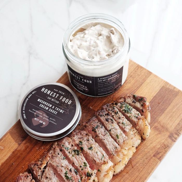 Mushroom Cream Sauce Honestfood - Saus Krim Jamur (Bahan Masakan Saus pasta, saus steak, saus krim),