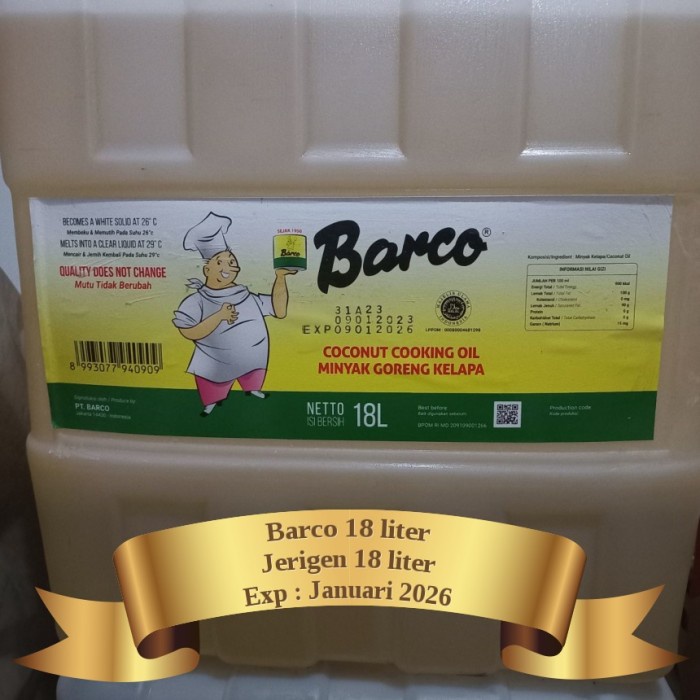 

Barco Minyak Goreng Jeren 18 liter