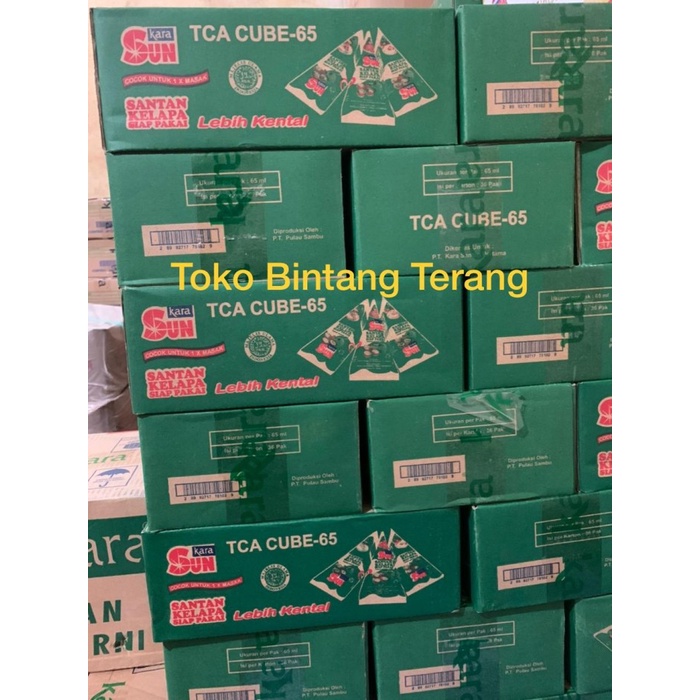 

Santan Sun Kara TCA Cube-65 TCA 65 ml x 36 Pak per 1 Dus Karton an