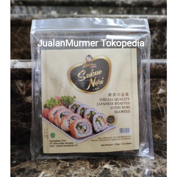 

Sakao Yaki Sushi Nori- Roasted Seaweed- Rumput Laut 50 lembar