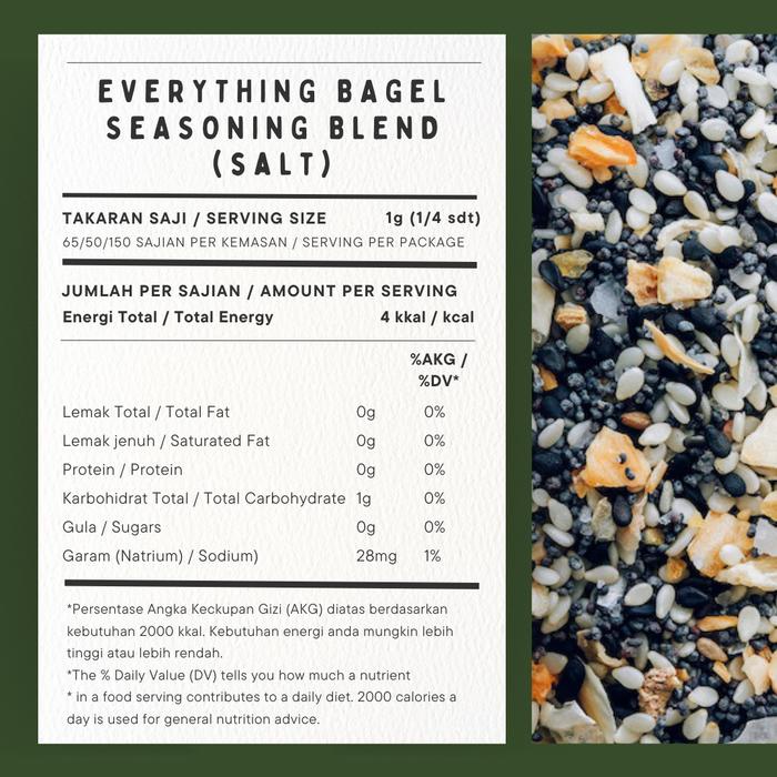 

TRUFUUD Everything Bagel Seasoning Blend Bumbu tabur wijen umami Low Sugar Bottle Pack Sugar Free