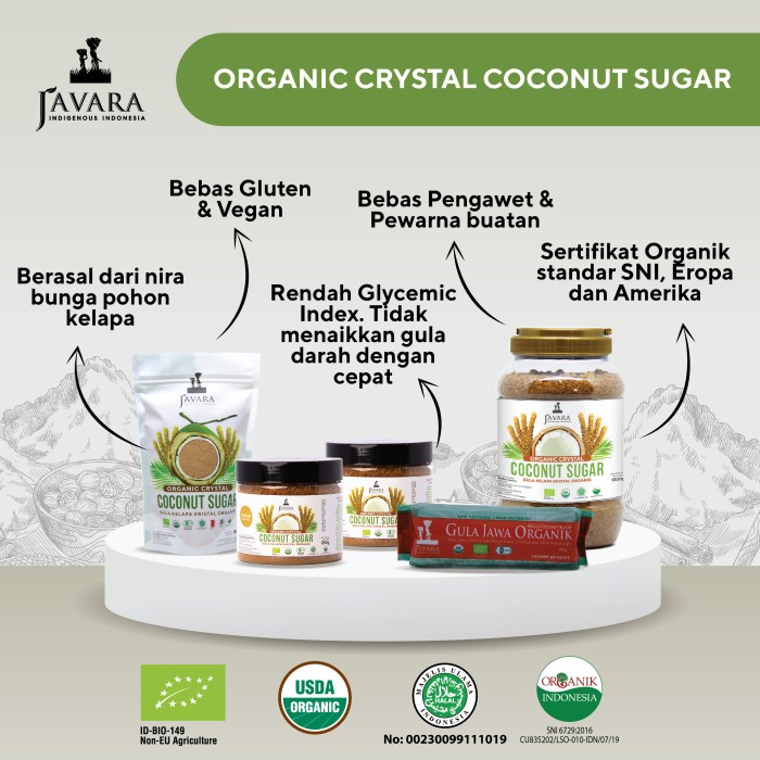 

Javara Coconut Sugar Orinal 300 g Pouch