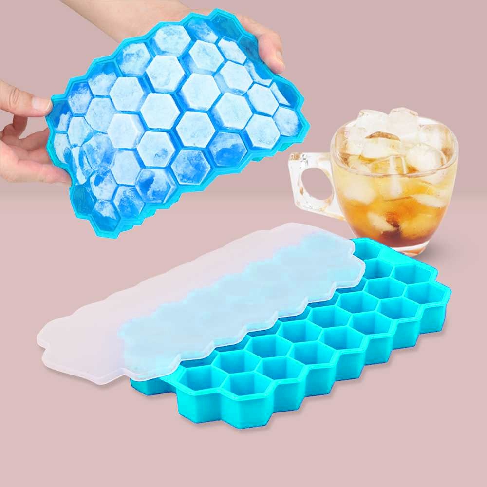

SILIKOLOVE Cetakan Es Batu Silikon Heksagon 37 Grid Ice Cube Tray - DU655