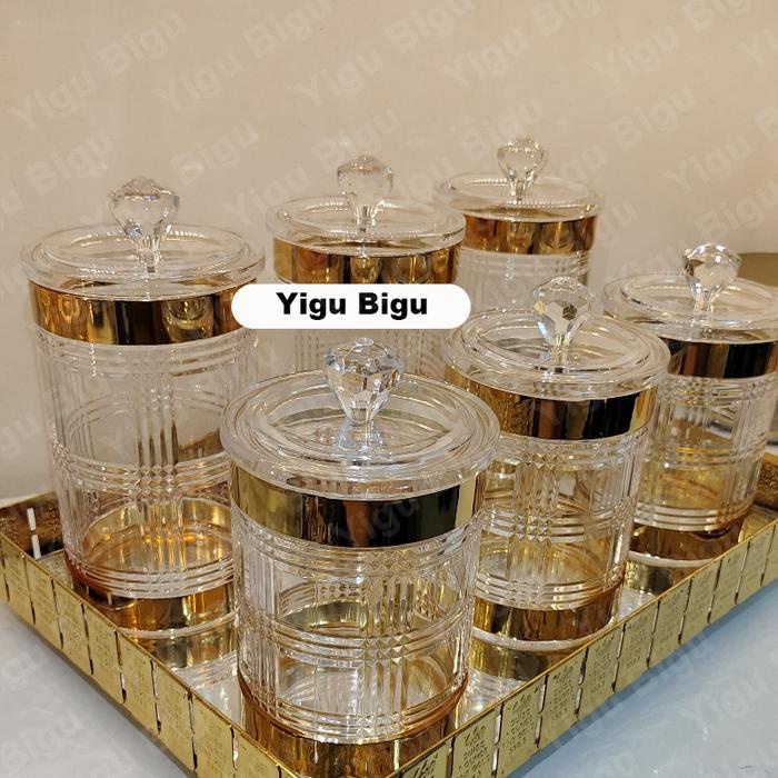 (Expert) Banyak Stok  Toples Lebaran Set Mewah Kristal/toples Gold/toples Mewah/toples Kristal