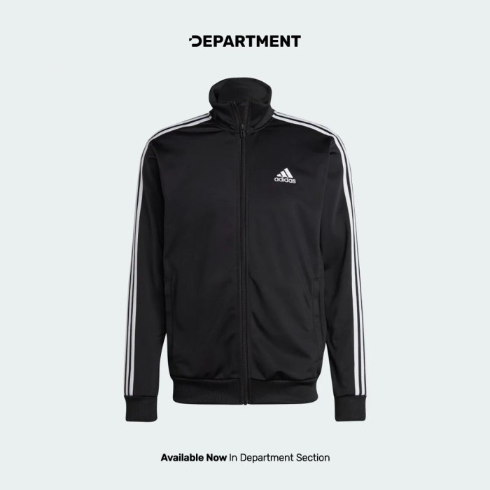 (Expert) Setelan Olahraga Pria ADIDAS BASIC 3 STRIPES TRICOT TRACKTOP IC6747 ORIGINAL