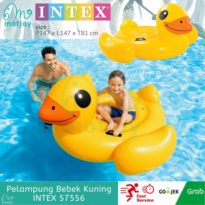 Pelampung Duck Ride on Yellow Duck Ride on Intex 57556