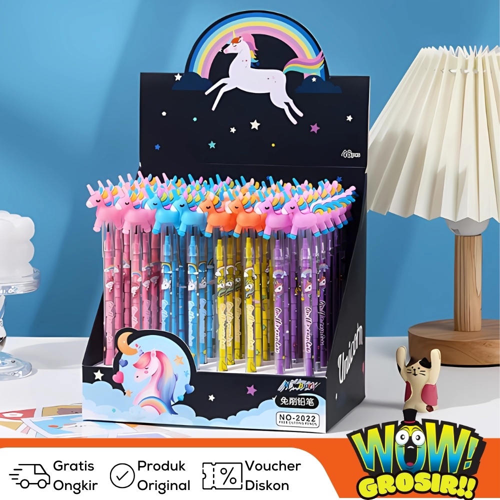 

GROSIR!!! (48pcs) pensil lantu susun/pensil susun karakter/pensil cabut/LANTU 1 BOX BESAR KARAKTER