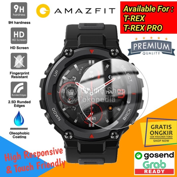 (Expert) Tempered Glass Anti Gores Screen Guard Amazfit T-REX - T-REX PRO TREX