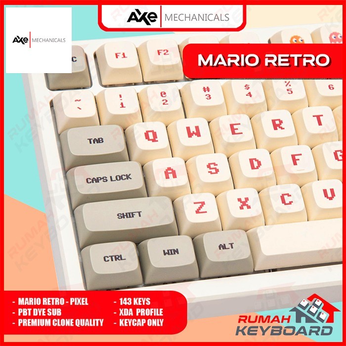 [Expert] KEYCAP - KEYCAPS - XDA - MARIO RETRO - PIXEL - PBT - DYE SUB