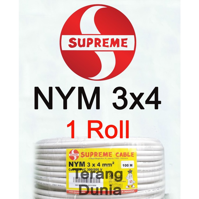 Kabel Supreme NYM 3x4 Roll Kabel NYM 3x4 Supreme Roll Kabel Tunggal 3x