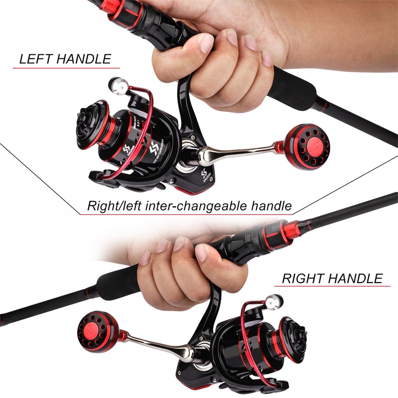 Terbaru Sougayilang Joran Pancing Set 1.8/2.1M Joran Dan 2000-7000 Full Metal Reel Pancing Joran Set