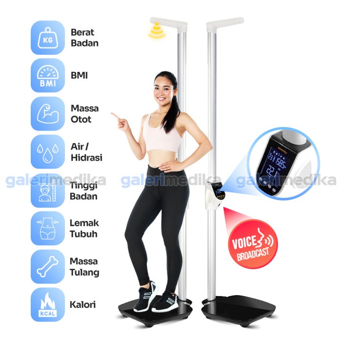 Serenity SR-HW03 Ultrasonic Timbangan Body Fat + Ukur Tinggi Badan