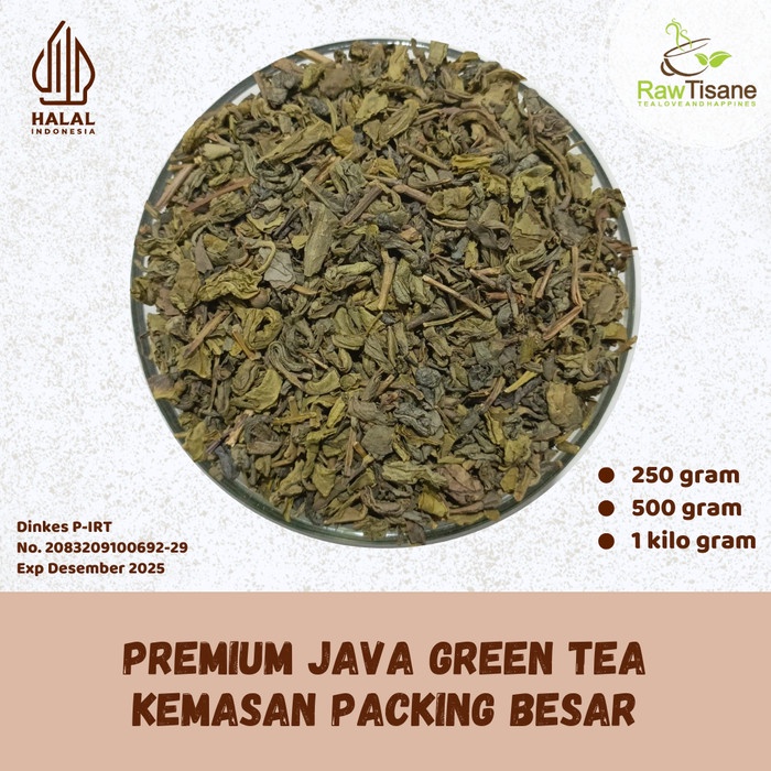 

BEST !! RAW TISANE Java Green Tea Premium : Teh Hijau Jawa Barat Kualitas Premium Isi 1 Kg