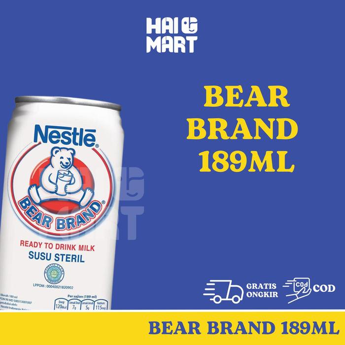 

BEAR BRAND KALENG 189ML - SUSU MURNI KEMASAN KALENG MILK PROMO