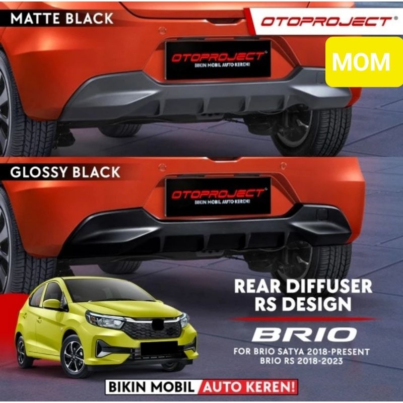 Otoproject Rear Diffuser Bumper Belakang RS Design ALL NEW BRIO 2018-2024