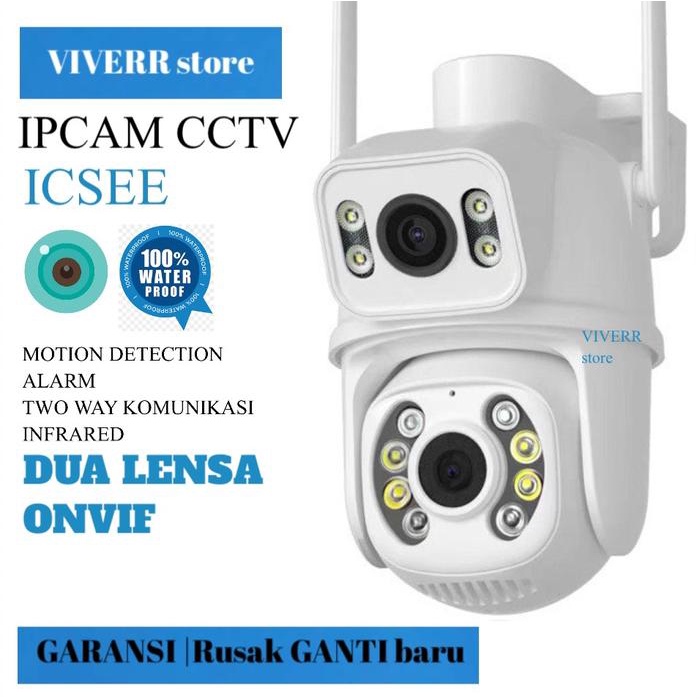 ICSEE Aplikasi ICSEE pantau jarak jauh Ipcam cctv kamera ptz Home CCTV Dual Lensa Outdoor 2 Layar