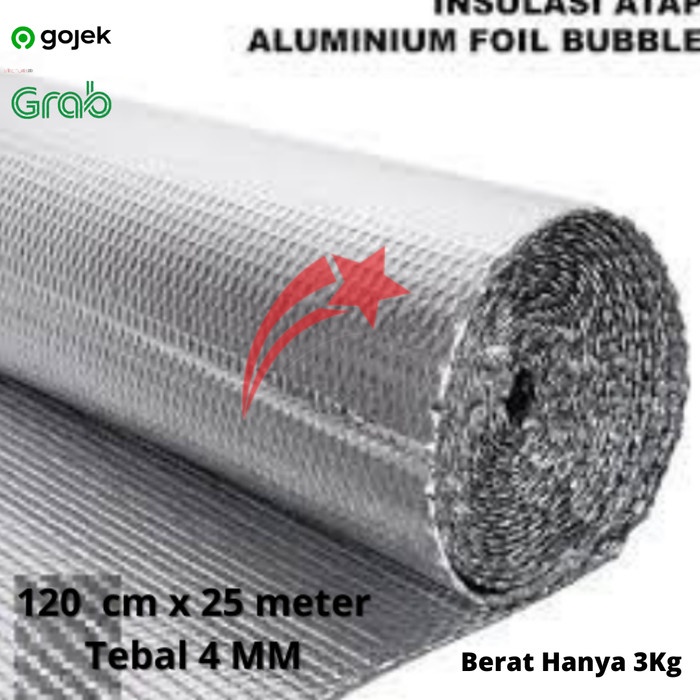 MacamKita- ALUMUNIUM FOIL ATAP DOUBLE SIDE BUBBLE ROLL TEBAL 4MM PEREDAM PANAS