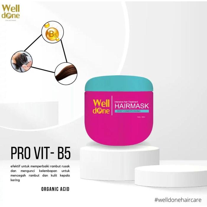 Welldone Hair Mask Hair Spa 500ML - Masker Rambut Welldone 500ML