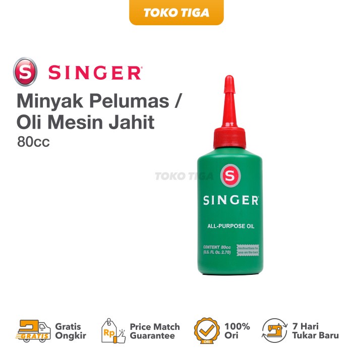 

Minyak Pelumas Mesin Jahit Merek SINGER / Oli Mesin Jahit SINGER