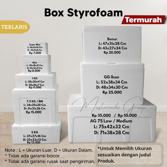

Styrofoam box / Gabus (Khusus Gojek & Grab)