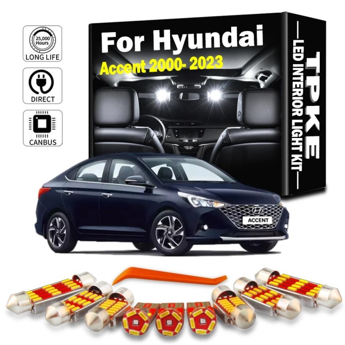 TPKE Interior Map Dome Light LED Bulb Kit Canbus For Hyundai Accent